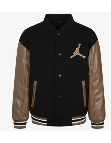 Jordan Boys Varsity Jacket - Black/Brown