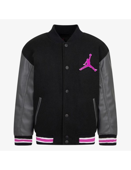 Jordan Varsity Girls Jacket - Black/Fuchsia