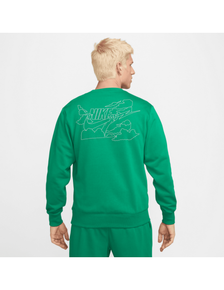 Nike Club FT Crew Bolt Herren-Sweatshirt – Grün