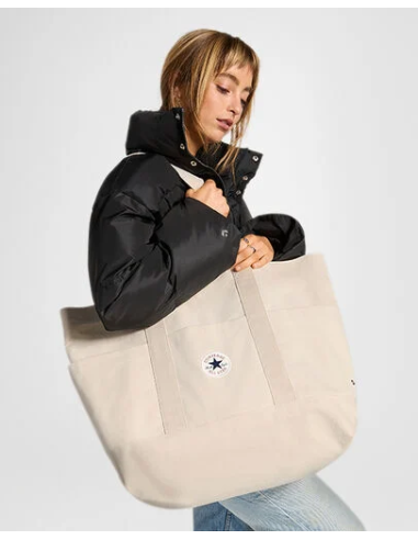 Sac fourre-tout en toile Converse - Beige