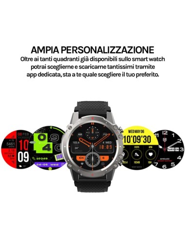 SmartWatch Saconet KM22 Uomo, Orologio Fitness...