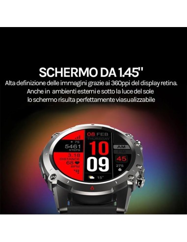 SmartWatch Saconet KM22 Uomo, Orologio Fitness...