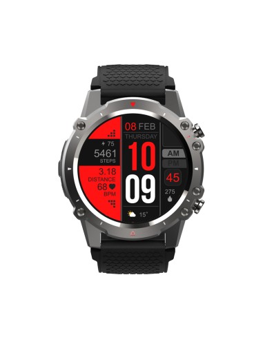 Saconet KM22 Smartwatch Herren Anrufe tätigen/annehmen, Fitnessuhr mit Herzfrequenzmesser, Android iOS