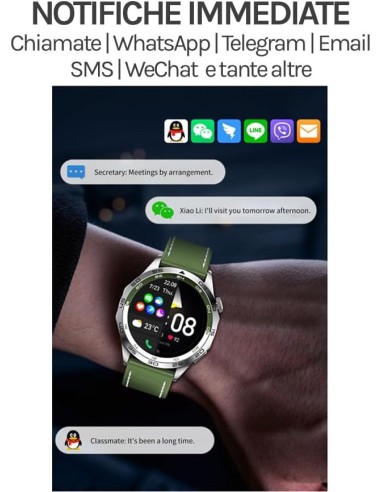 SmartWatch Saconet KM29 Uomo, Orologio Fitness,...