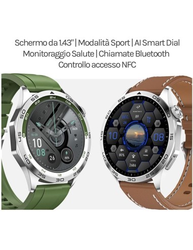 SmartWatch Saconet KM29 Uomo, Orologio Fitness,...