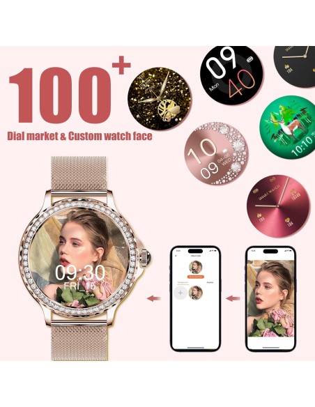 Smartwatch women's bag SACONET NX19 with passer/respondre aux calls fitness monitor