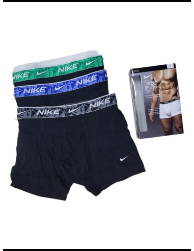 Three Nike Everyday Cotton Stretch Boxers - black