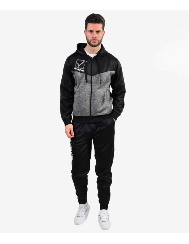 TRACKSUIT GIVOVA VISA MELANGE POLAR BLACK / GREY