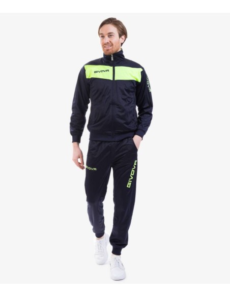 TRACKSUIT GIVOVA VISA FLUO BLUE/FLUORESCENT YELLOW