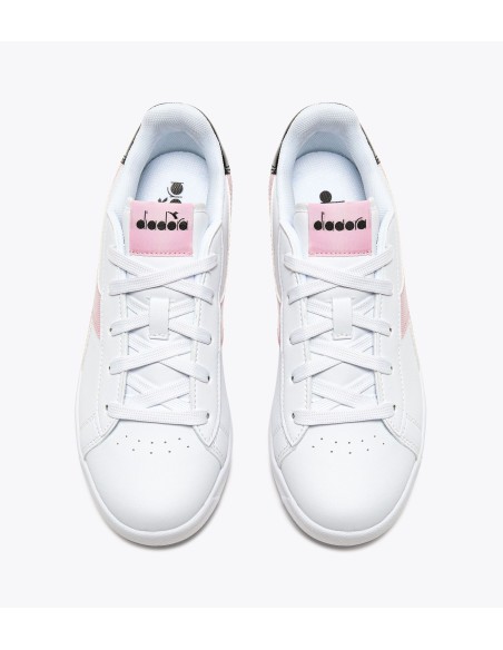 Scarpe Ragazza Diadora Game GS - Bianco/Rosa