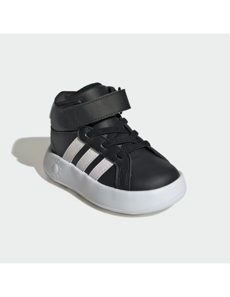 Adidas Grand Court Mid Child Shoes - Black/White