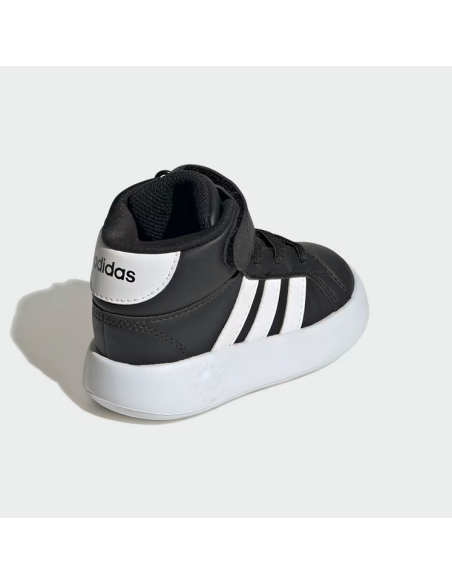 Scarpe Bambino Adidas Grand Court Mid - Nero/Bianco