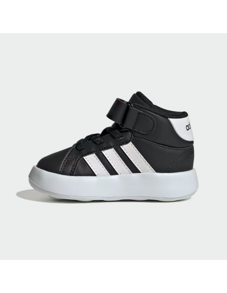 Adidas Grand Court Mid Child Shoes - Black/White