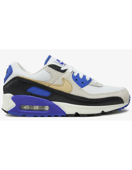 Scarpe Uomo Nike Air Max 90 Khaki Racer - Bianco/Blu