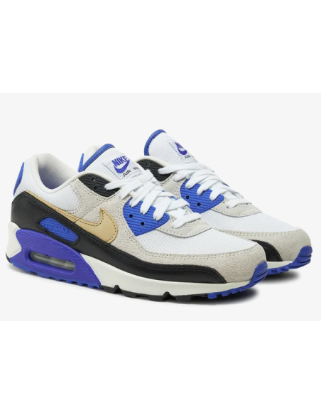 Nike Air Max 90 Khaki Racer Chaussures Pour Hommes - Blanc/Bleu