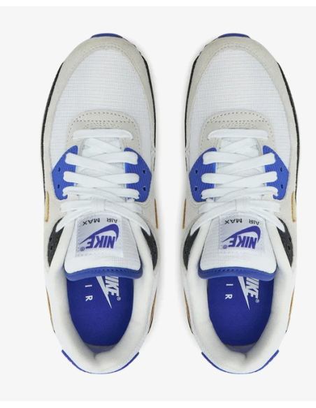 Nike Air Max 90 Khaki Racer Chaussures Pour Hommes - Blanc/Bleu