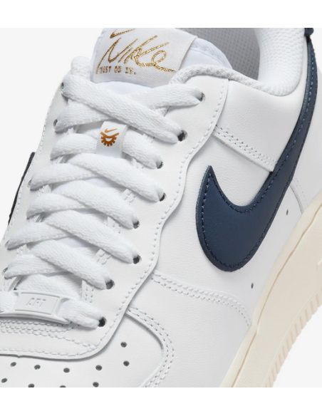 Chaussures Nike Air Force 1 Low pour Femme - Blanc/Bleu