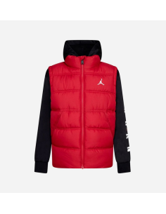 Jordan 2 Fer Jungenjacke – Rot/Schwarz