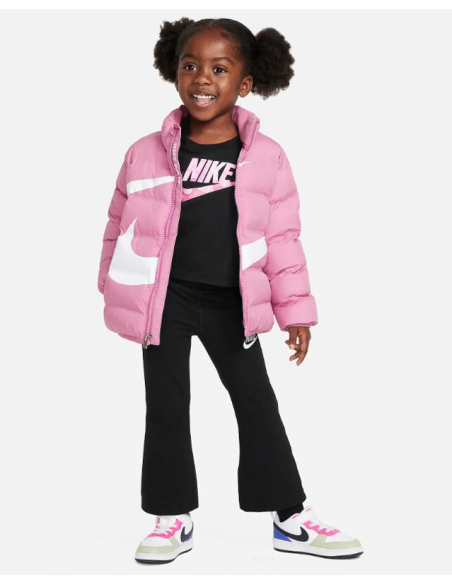 Nike Swoosh Debossed Mädchenjacke – Rosa