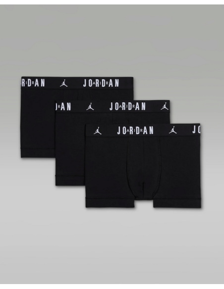 Bóxers elásticos de algodón Three Jordan Flight - Negro