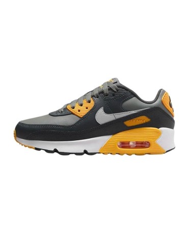 Nike Air Max 90 (GS) Schuhe – Schwarz/Grau/Gelb