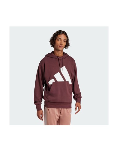 Sweat-shirt en molleton French Terry à gros logo Adidas Essentials pour homme - Bordeaux