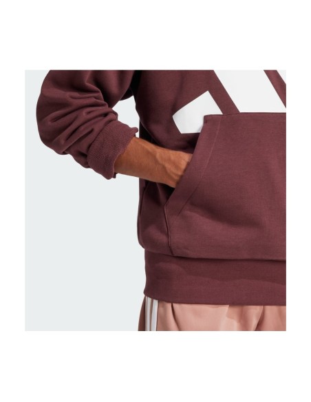 Sweat-shirt en molleton French Terry à gros logo Adidas Essentials pour homme - Bordeaux