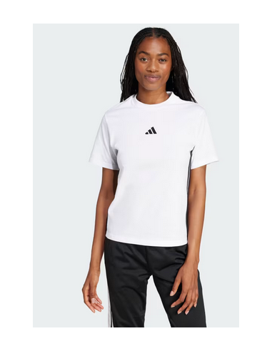 Adidas 3-Streifen Damen T-Shirt - Weiß