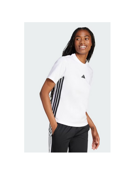 Adidas 3-Streifen Damen T-Shirt - Weiß