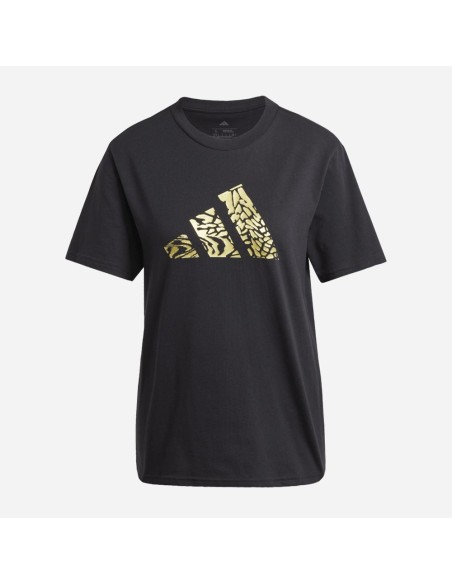 T-shirt Adidas Tech Metallic Graphic Tee pour femme - Noir