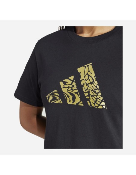 T-shirt Donna Adidas Tech Metallic Graphic Tee - Nero