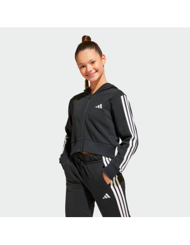 Adidas 3Streifen Mädchen Sweatshirt - Schwarz