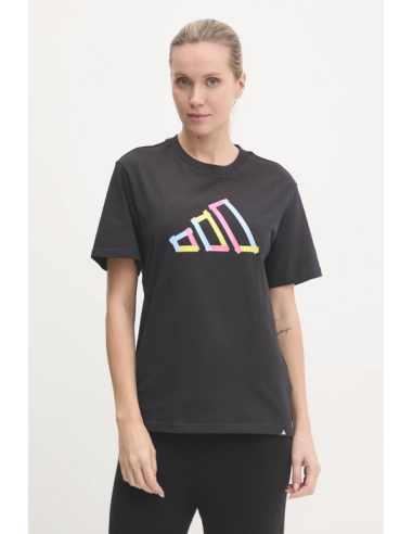 Camiseta con gráfico Tech de Adidas para mujer, color negro