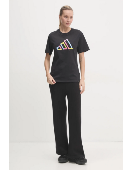 Camiseta con gráfico Tech de Adidas para mujer, color negro