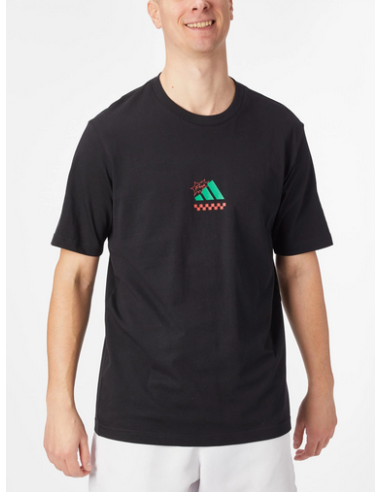 Camiseta lineal Adidas Pizza Tee para hombre - Negro