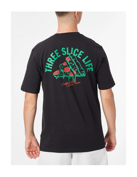 Camiseta lineal Adidas Pizza Tee para hombre - Negro