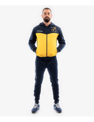 TRACKSUIT GIVOVA VISA MELANGE POLAR BLUE / YELLOW