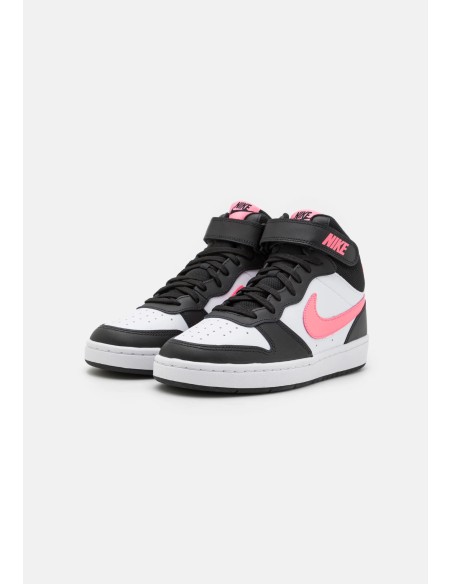 Mädchen Nike Court Borough Mid 2 (PSV) - Weiß/Schwarz/Pink