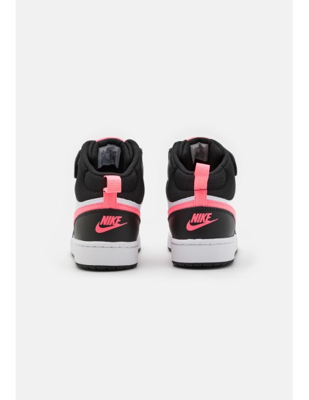 Girls Nike Court Borough Mid 2 (PSV) - White/Black/Fuchsia