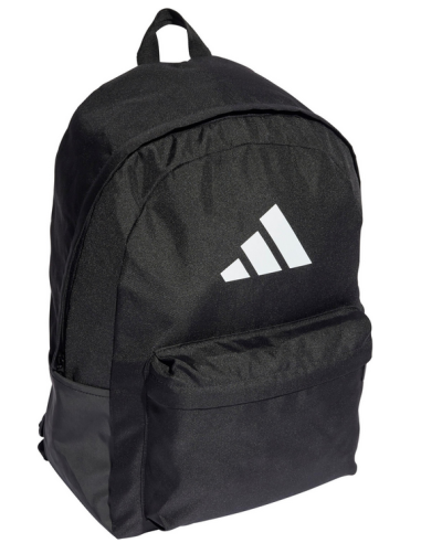 Mochila clásica con logotipo de 3 barras de Adidas, color negro