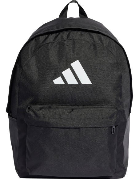 Mochila clásica con logotipo de 3 barras de Adidas, color negro