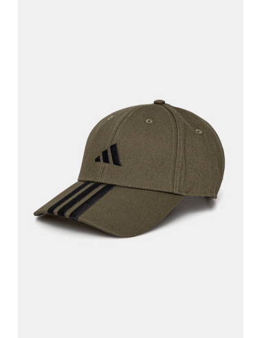 Gorra de béisbol Adidas con 3- Stripes - verde militar