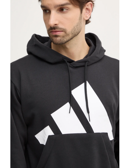 Felpa Uomo Adidas Essentials Big Logo French Terry - Nero