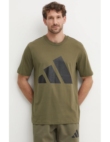 Adidas Essentials Big Logo Men's T-Shirt - Army Green