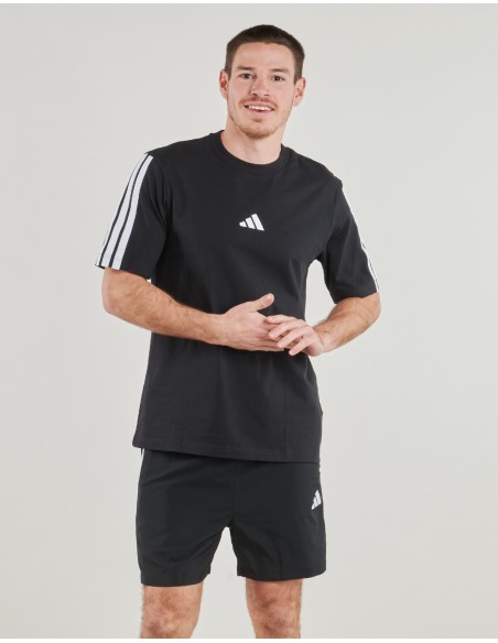 Adidas Essentials 3-Stripes Men's T-Shirt - Black