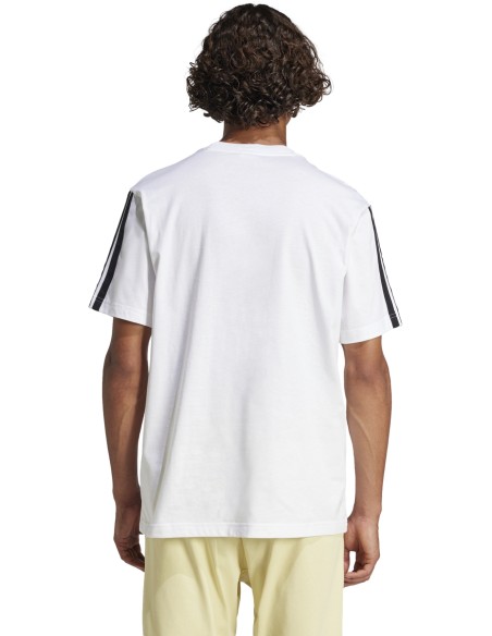 Camiseta Adidas Essentials 3-Stripes para hombre - Blanca