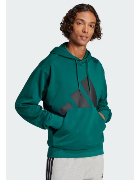 Felpa Uomo Adidas Essentials Big Logo French Terry - Verde