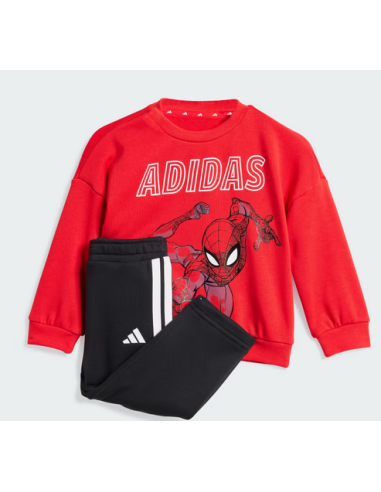 Chándal infantil Spider-Man de Adidas x Marvel, negro y rojo