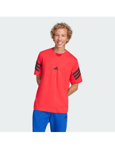 Adidas Future Icons 3 Stripes Men's T-Shirt - Red