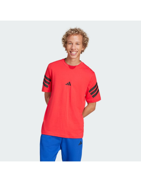 Camiseta Adidas Future Icons 3 Stripes para hombre - Roja